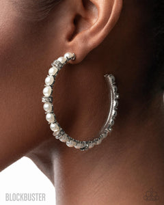Paparazzi Classical Ballet - White Earrings