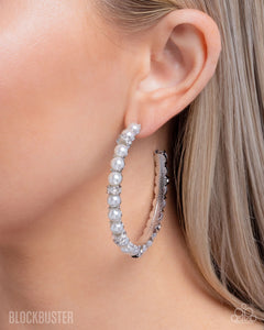Paparazzi Classical Ballet - White Earrings