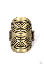 Load image into Gallery viewer, Pharaoh Party - brass - Paparazzi ring
