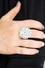 Load image into Gallery viewer, Paparazzi "Bloomin Bloomer" White Ring Paparazzi Jewelry
