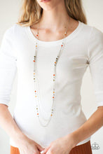 Load image into Gallery viewer, Colorful Cadence Multi Necklace - Paparazzi Accessories- on model - CarasShop.com - Paparazzi Jewelry by Cara Jewels
