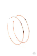 Load image into Gallery viewer, Diamondback Diva Copper Hoop Earrings - Paparazzi Accessories- lightbox - CarasShop.com - Paparazzi Jewelry by Cara Jewels
