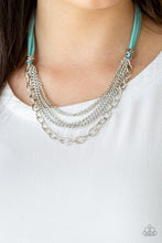 Load image into Gallery viewer, Paparazzi "Free Roamer" Blue Necklace &amp; Earring Set Paparazzi Jewelry
