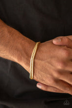 Load image into Gallery viewer, Paparazzi "One-Two Knockout" Gold Mens Bracelet Paparazzi Jewelry

