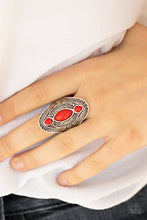 Load image into Gallery viewer, Paparazzi VINTAGE VAULT "Kindred Spirit" Red Ring Paparazzi Jewelry
