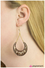 Load image into Gallery viewer, Paparazzi "Over the Moon" Brown Earrings Paparazzi Jewelry
