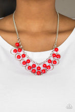 Load image into Gallery viewer, Really Rococo Red Necklace - Paparazzi Accessories- on model - CarasShop.com - Paparazzi Jewelry by Cara Jewels
