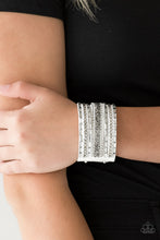 Load image into Gallery viewer, Paprazzi Rhinestone Rumble - White Bracelet
