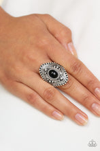 Load image into Gallery viewer, Paparazzi "Rogue Ramble" Black Ring Paparazzi Jewelry
