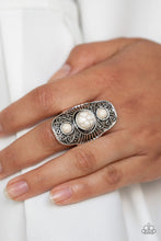 Load image into Gallery viewer, Paparazzi "Stone Oracle" White Ring Paparazzi Jewelry
