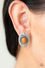 Load image into Gallery viewer, Paparazzi "Stone Tiki" Orange Post Earrings Paparazzi Jewelry

