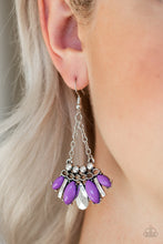 Load image into Gallery viewer, Paparazzi "Terra Tribe" Purple Earrings Paparazzi Jewelry
