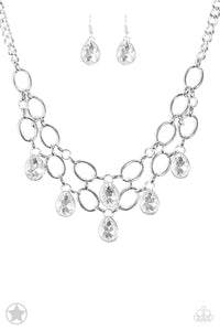 Paparazzi Show-Stopping Shimmer - White Necklace