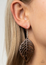 Load image into Gallery viewer, Paparazzi Leaf Em Hanging - Brown Earrings
