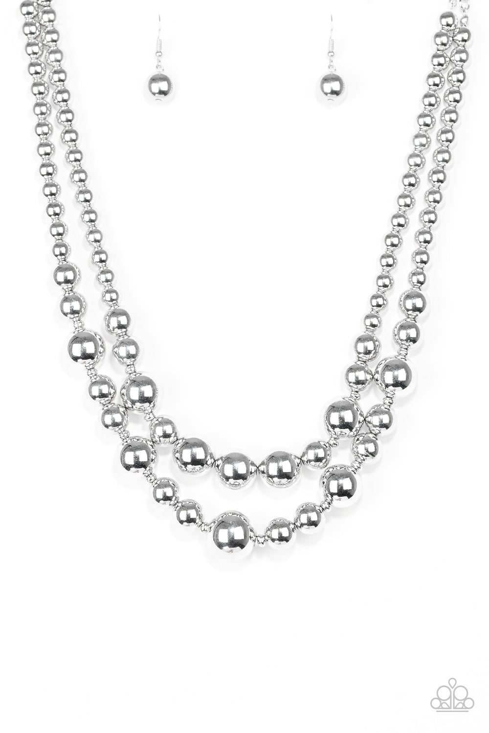 Paparazzi I Double Dare You - Silver Necklace
