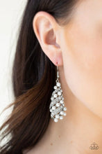 Load image into Gallery viewer, Paparazzi Ballroom Waltz - White Earrings
