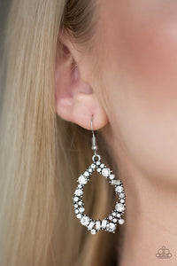 Paparazzi Crushing Couture - White Earrings