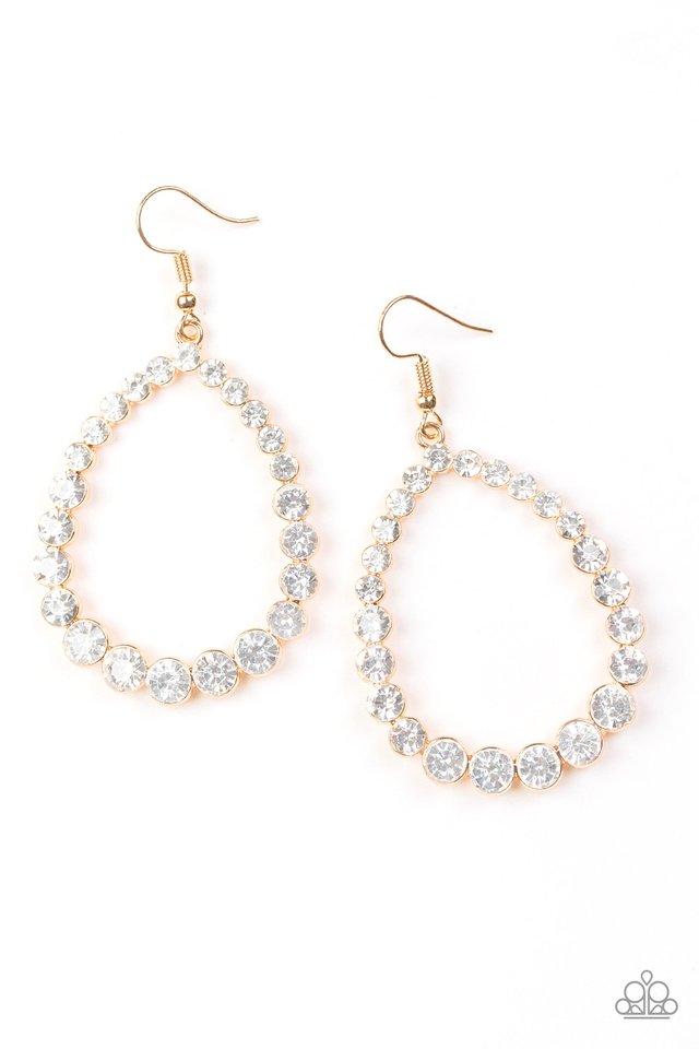 Paparazzi Rise And Sparkle - Gold Earrings