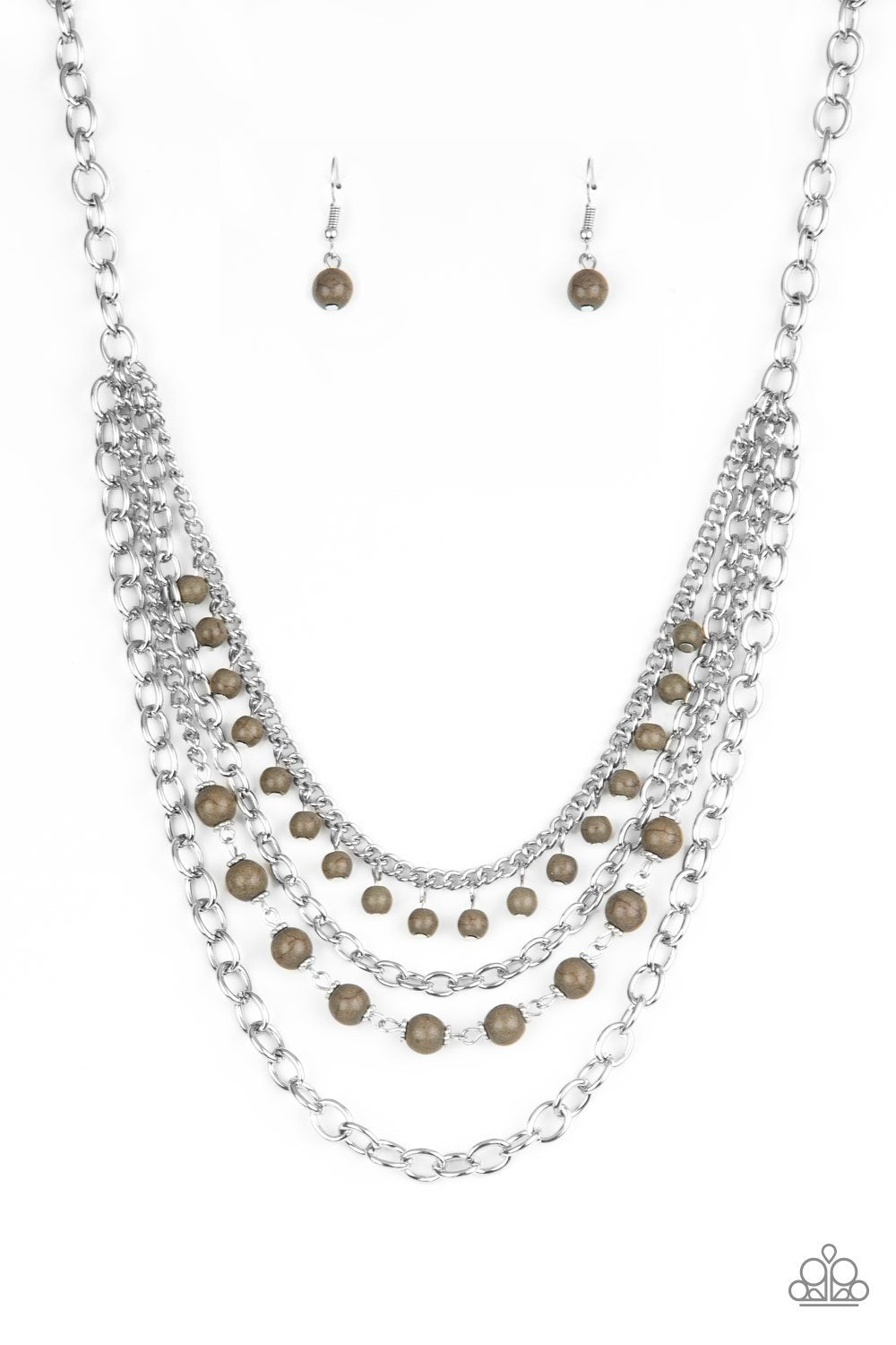 Paparazzi Ground Forces - Green Necklace