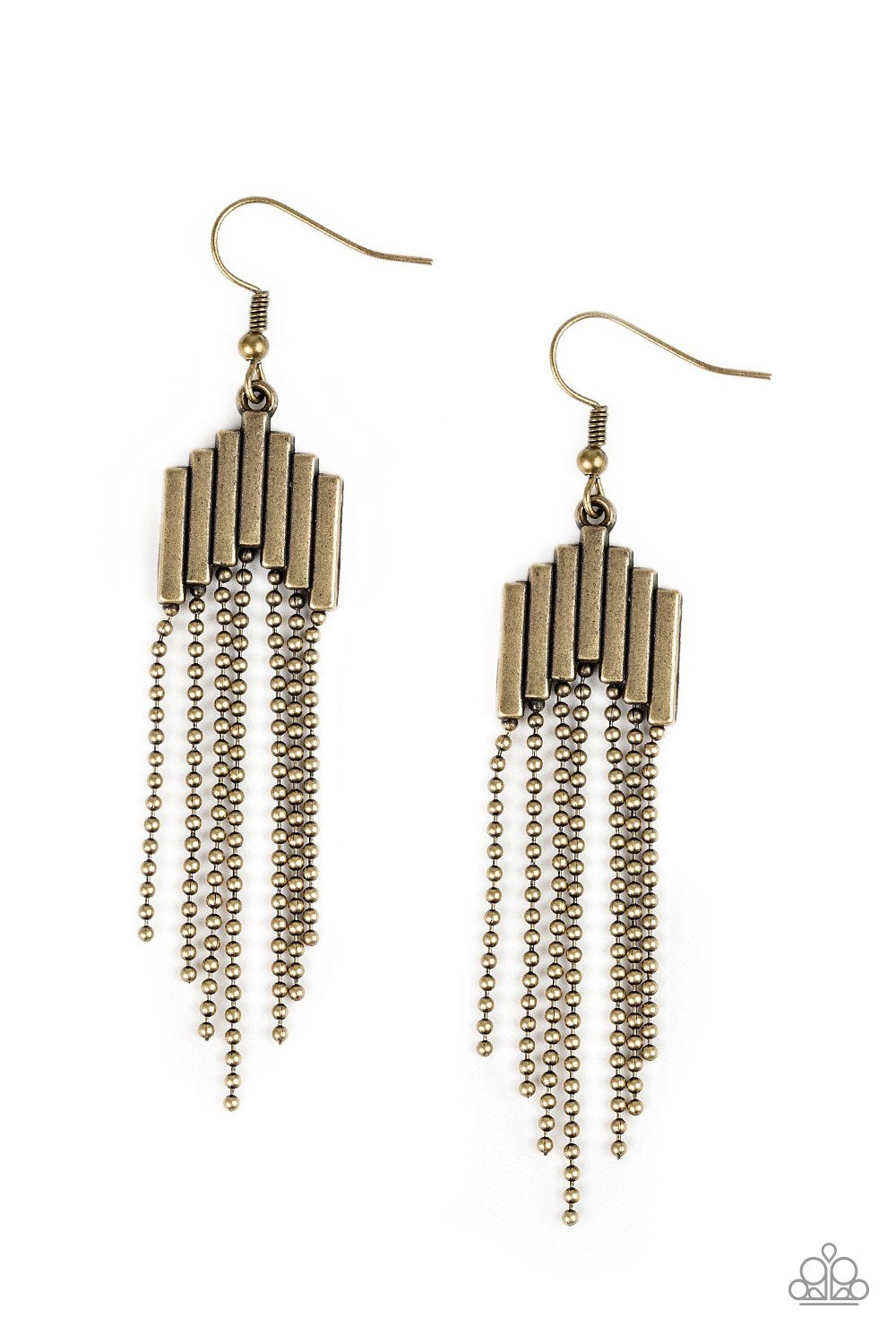 Paparazzi Radically Retro - Brass Earrings