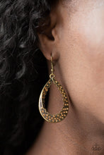 Load image into Gallery viewer, Paparazzi Royal Treatment - Brass Earrings
