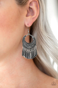 Paparazzi Mesa Majesty - Silver Earrings