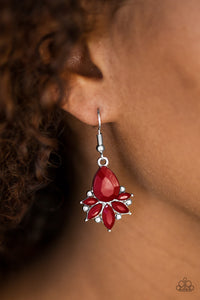 Paparazzi GLAM Up! - Red Earring
