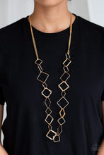 Load image into Gallery viewer, Paparazzi Backed Into A Corner - Gold Necklace
