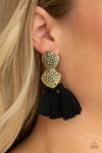 Load image into Gallery viewer, Paparazzi Tenacious Tassel - Black Earring
