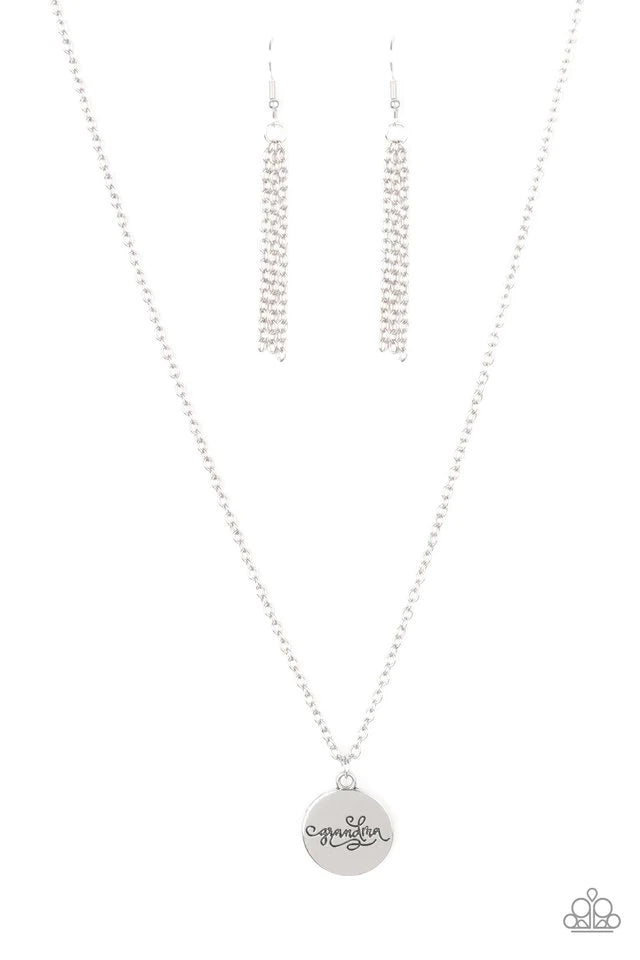 Paparazzi Worlds Best Grandma - Silver Necklace