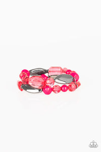 Paparazzi Rockin Rock Candy - Pink Bracelet