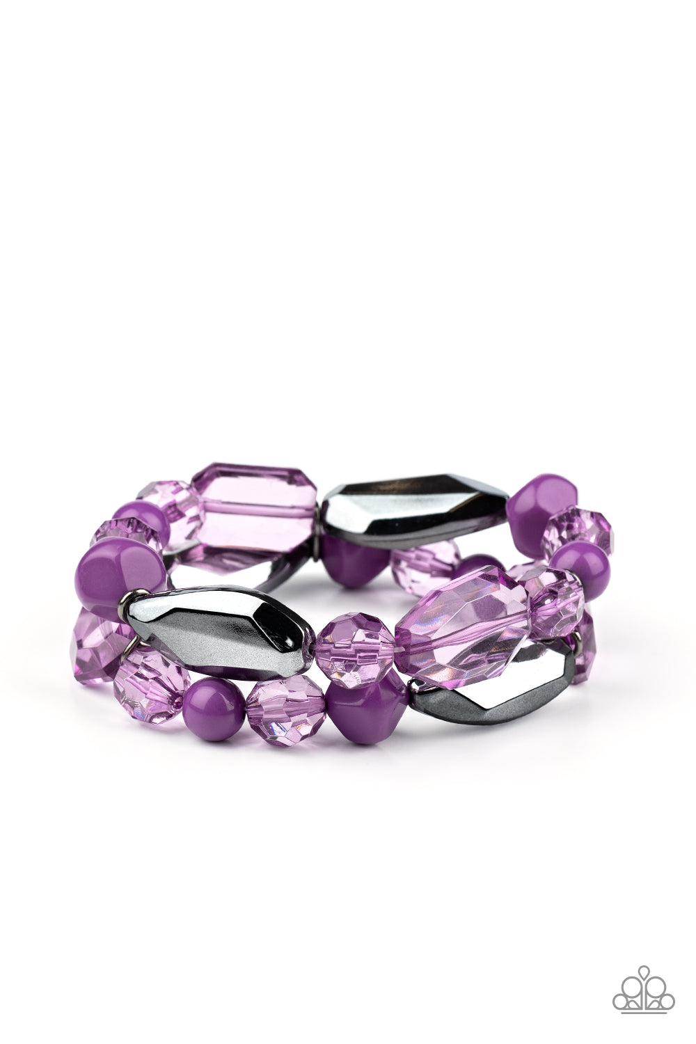 Paparazzi Rockin Rock Candy - Purple Bracelet