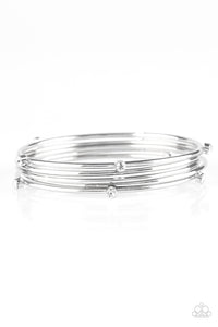 Paparazzi Delicate Decadence - White Bracelet