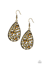 Load image into Gallery viewer, Paparazzi GLOW With The Flow - Brass Earring
