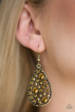 Load image into Gallery viewer, Paparazzi GLOW With The Flow - Brass Earring
