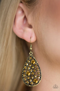 Paparazzi GLOW With The Flow - Brass Earring