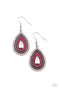 Paparazzi Beaded Bonanza - Pink Earring