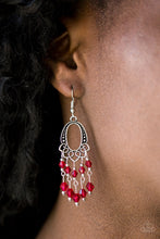 Load image into Gallery viewer, Paparazzi Not The Only Fish In The Sea - Red Earrings

