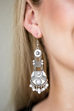 Load image into Gallery viewer, Paparazzi Tropic Tribe - White Earrings
