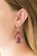 Load image into Gallery viewer, Paparazzi Vogue Voyager - Red Earring
