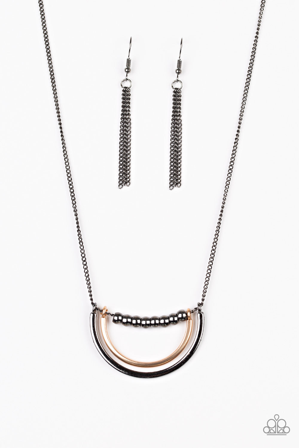 Paparazzi Artificial Arches - Black Necklace