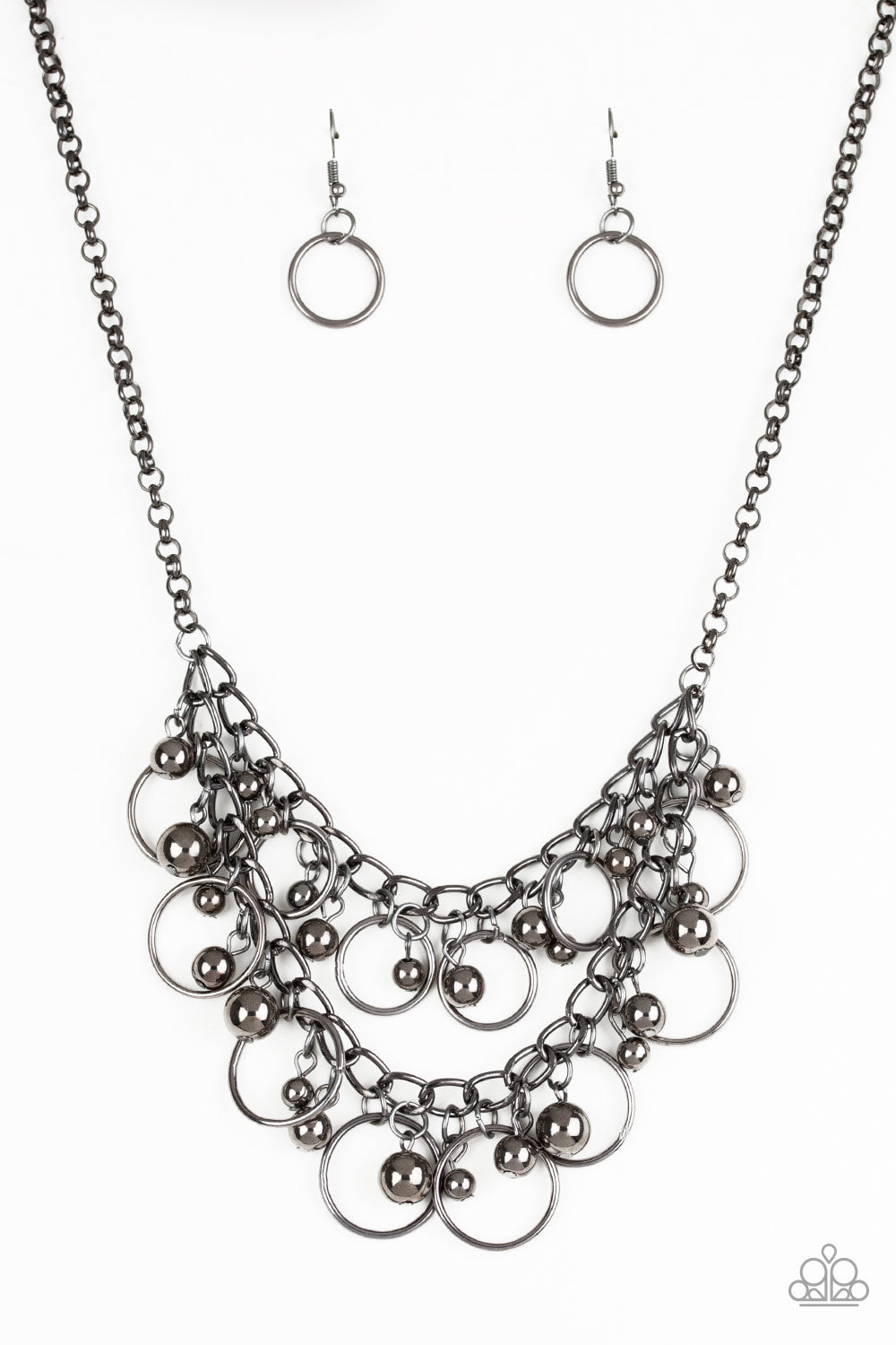 Paparazzi Warning Bells - Black Necklace