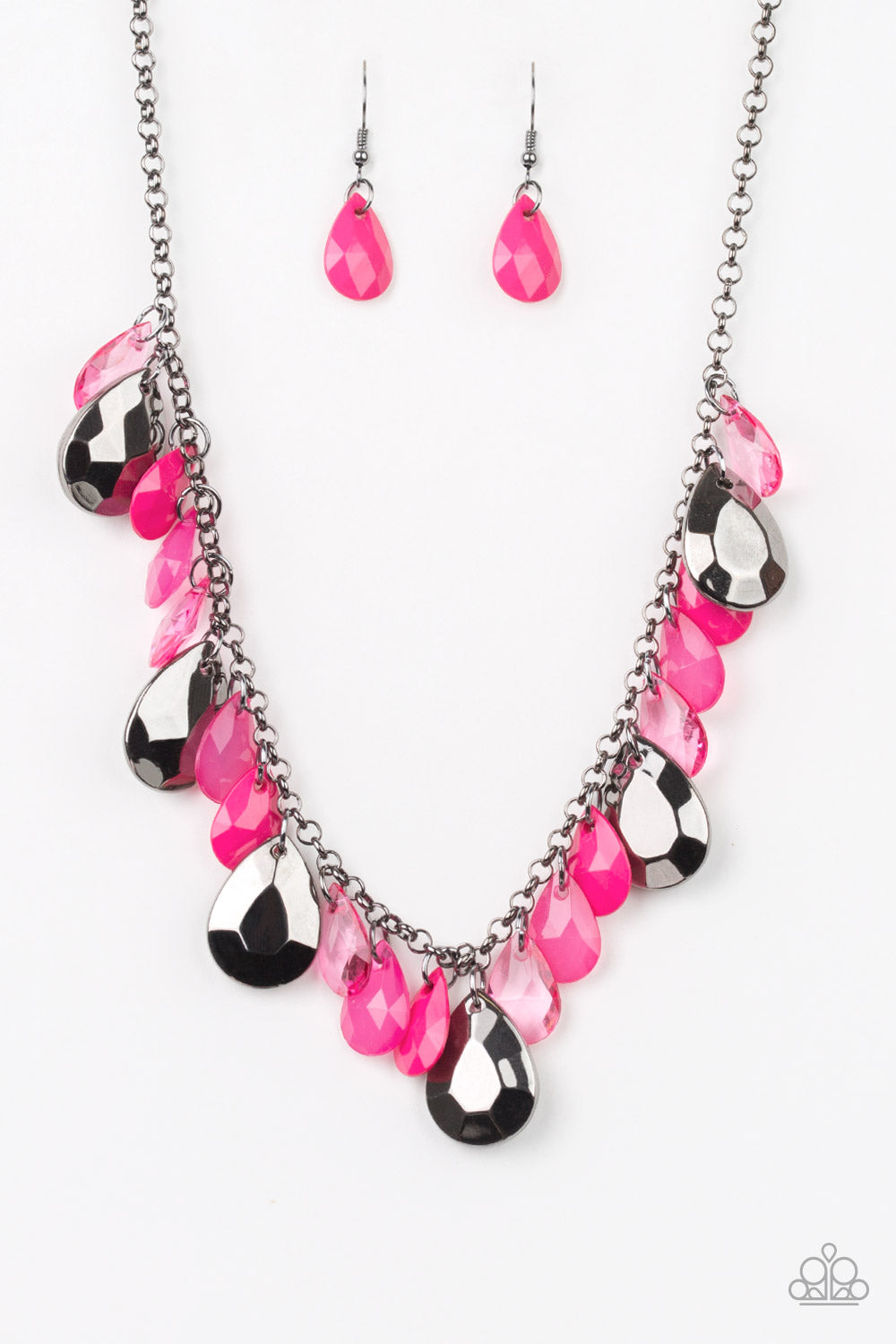 Paparazzi Hurricane Season - Pink Necklace