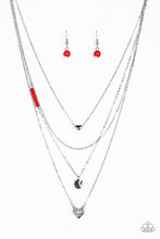 Load image into Gallery viewer, Paparazzi Gypsy Heart - Red Necklace
