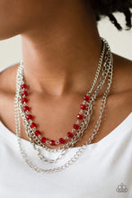 Load image into Gallery viewer, Paparazzi Extravagant Elegance - Red Necklace
