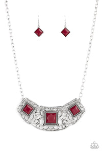Paparazzi Feeling Inde-PENDANT - Red Necklace