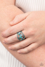 Load image into Gallery viewer, Paparazzi Treasure Chest Charm - Blue Ring
