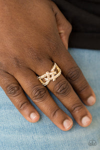 Paparazzi Can Only Go UPSCALE From Here - Gold Ring