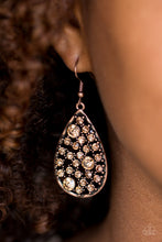 Load image into Gallery viewer, Paparazzi GLOW With The Flow - Copper Earring
