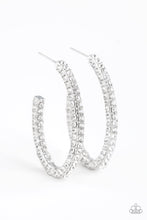 Load image into Gallery viewer, Paparazzi Big Winner - White Earrings
